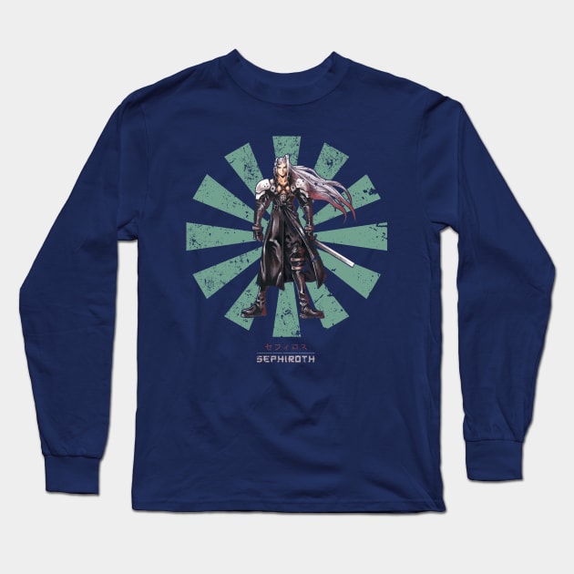 Sephiroth Retro Japanese Final Fantasy Long Sleeve T-Shirt by Nova5